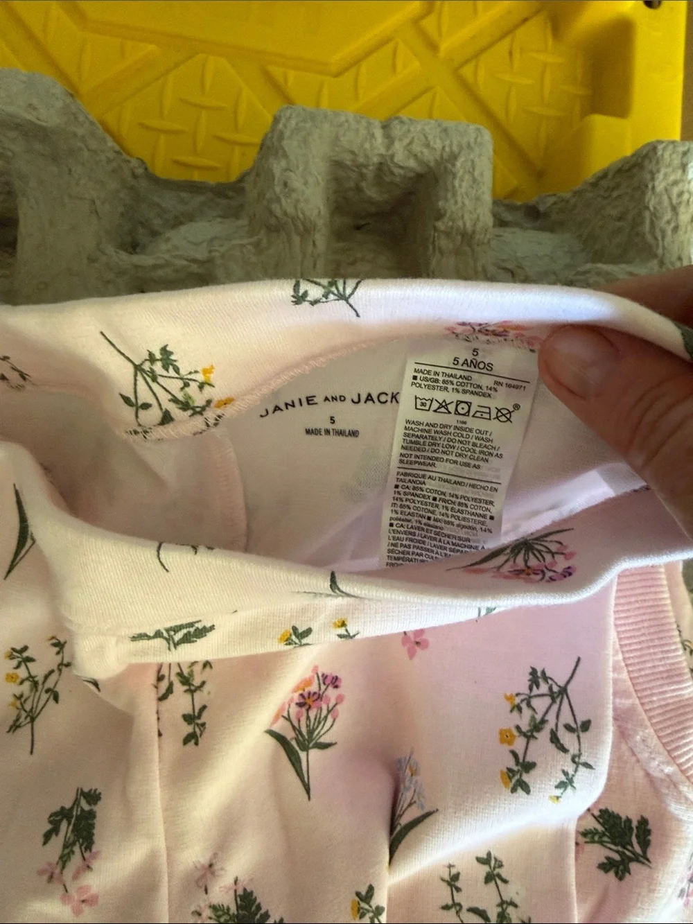 Janie and Jack Pink Floral Kids Matching Set